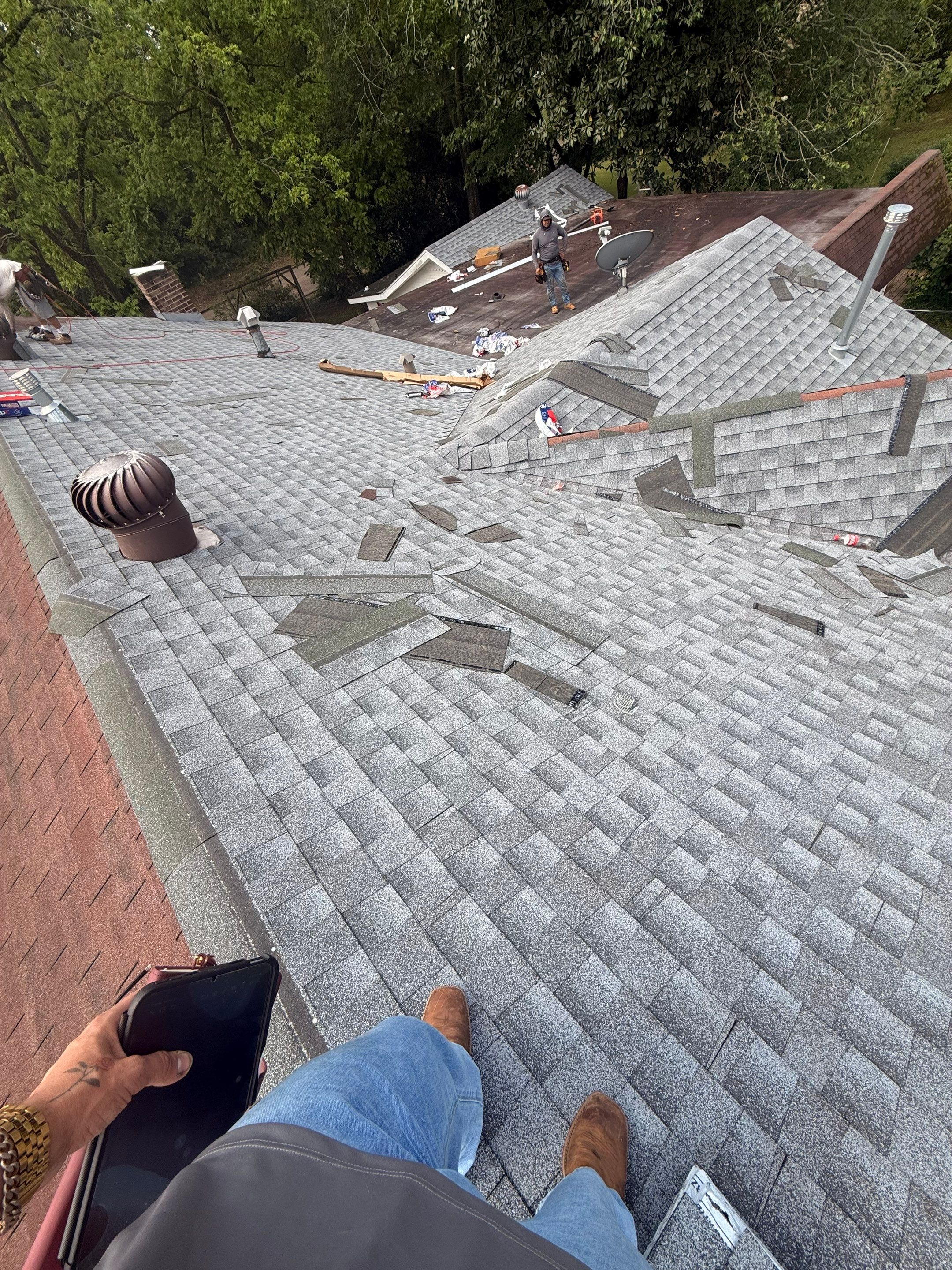 GAF HDZ Oyster Gray Roof Install in Poplarville, MS by Frontline Roofing