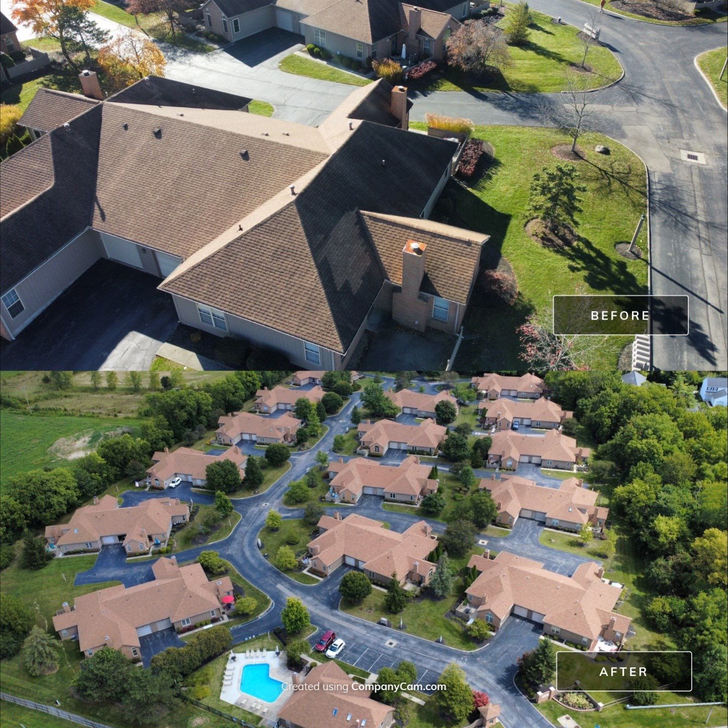 Roof Maxx Commercial Before & After Pictures by Roof Maxx of Columbus, OH