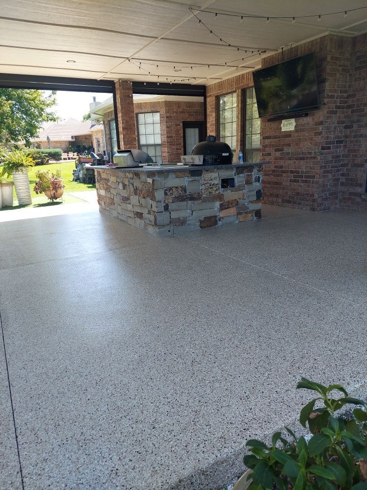 Porch Coating Installation with Driftwood by Copperhead Coatings