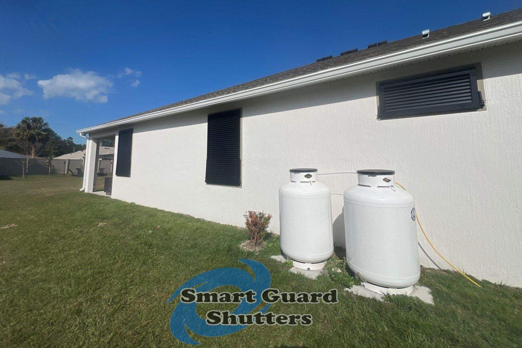 Impact Bahamas in MATTE Jet Black by Smart Guard Shutters