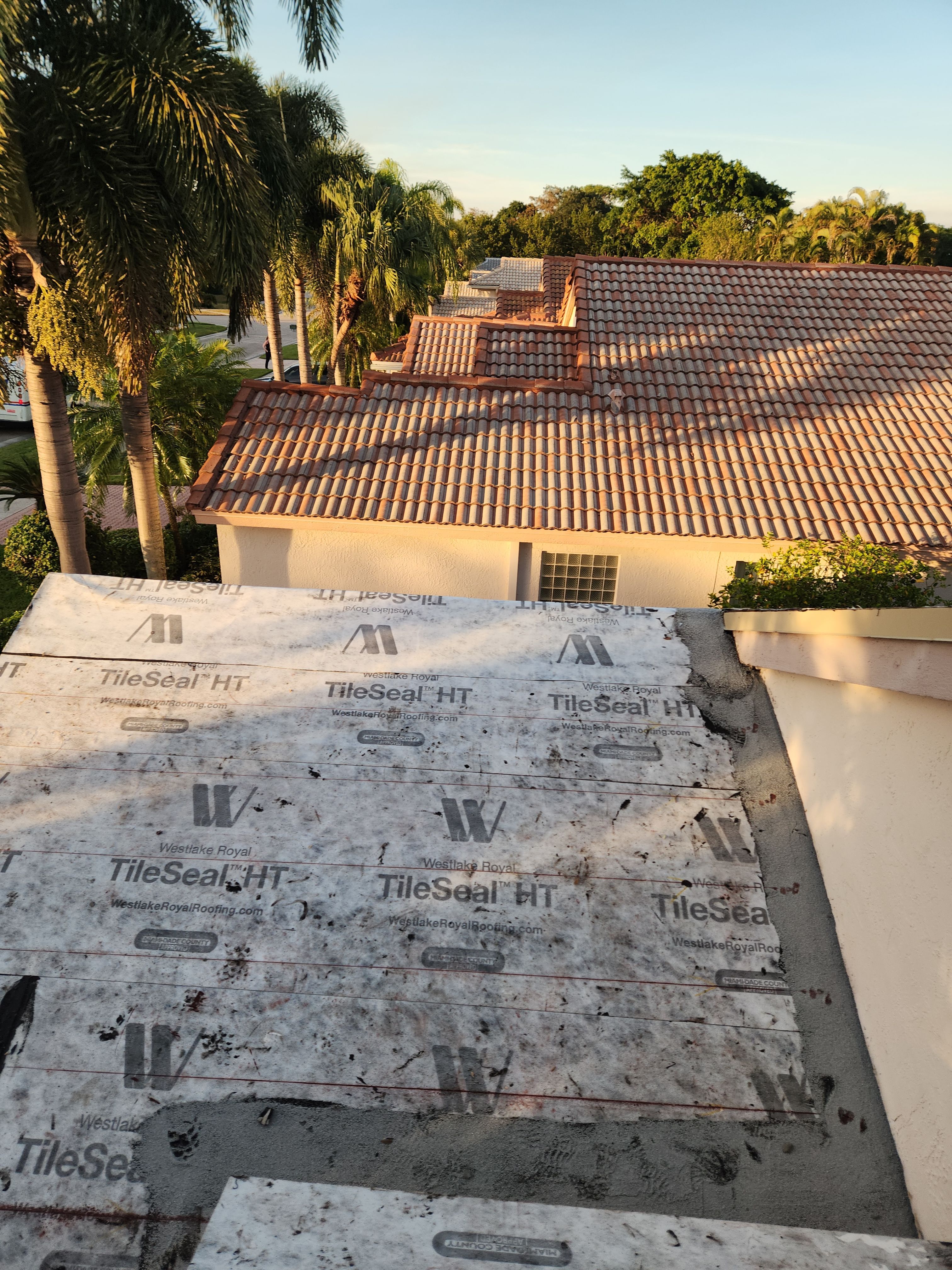 Concrete Tile Roof Replacement and Wood Decking Repair in Boca Raton by Aastro Roofing