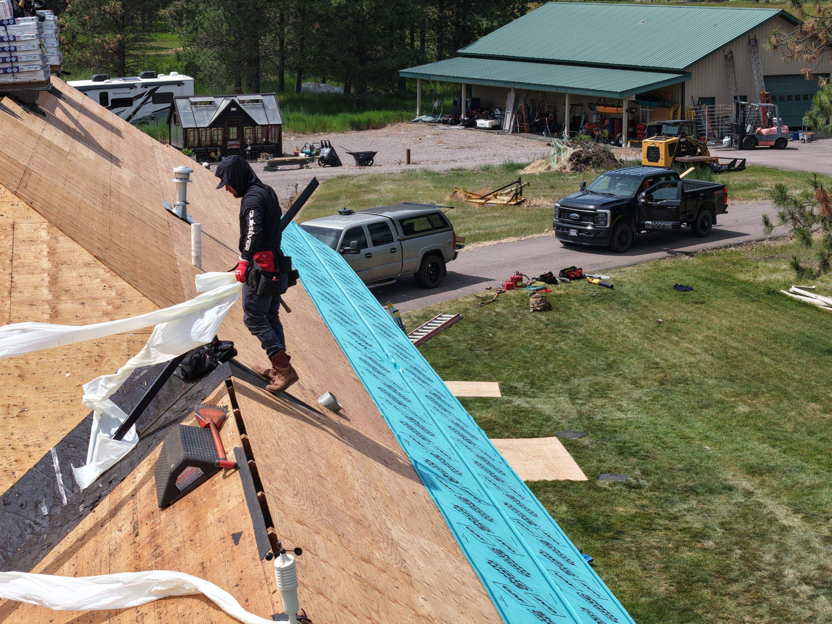 Roof Replacement using GAF Timberline HDZ - Midnight Mesa  by Montana Roofing Solutions