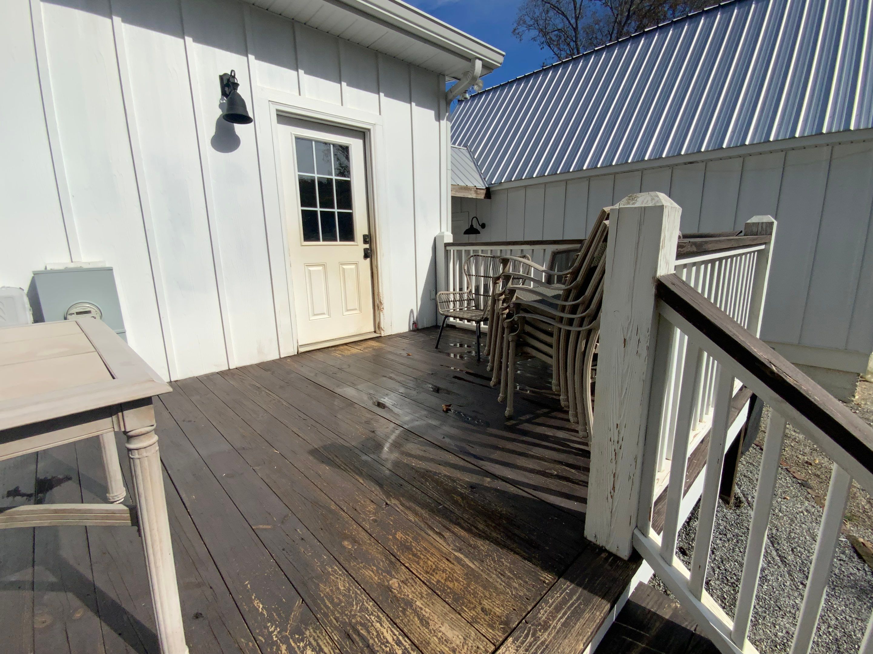 Exterior Trim Painting and Dark Deck Staining in Acworth by Swift Home Renovations
