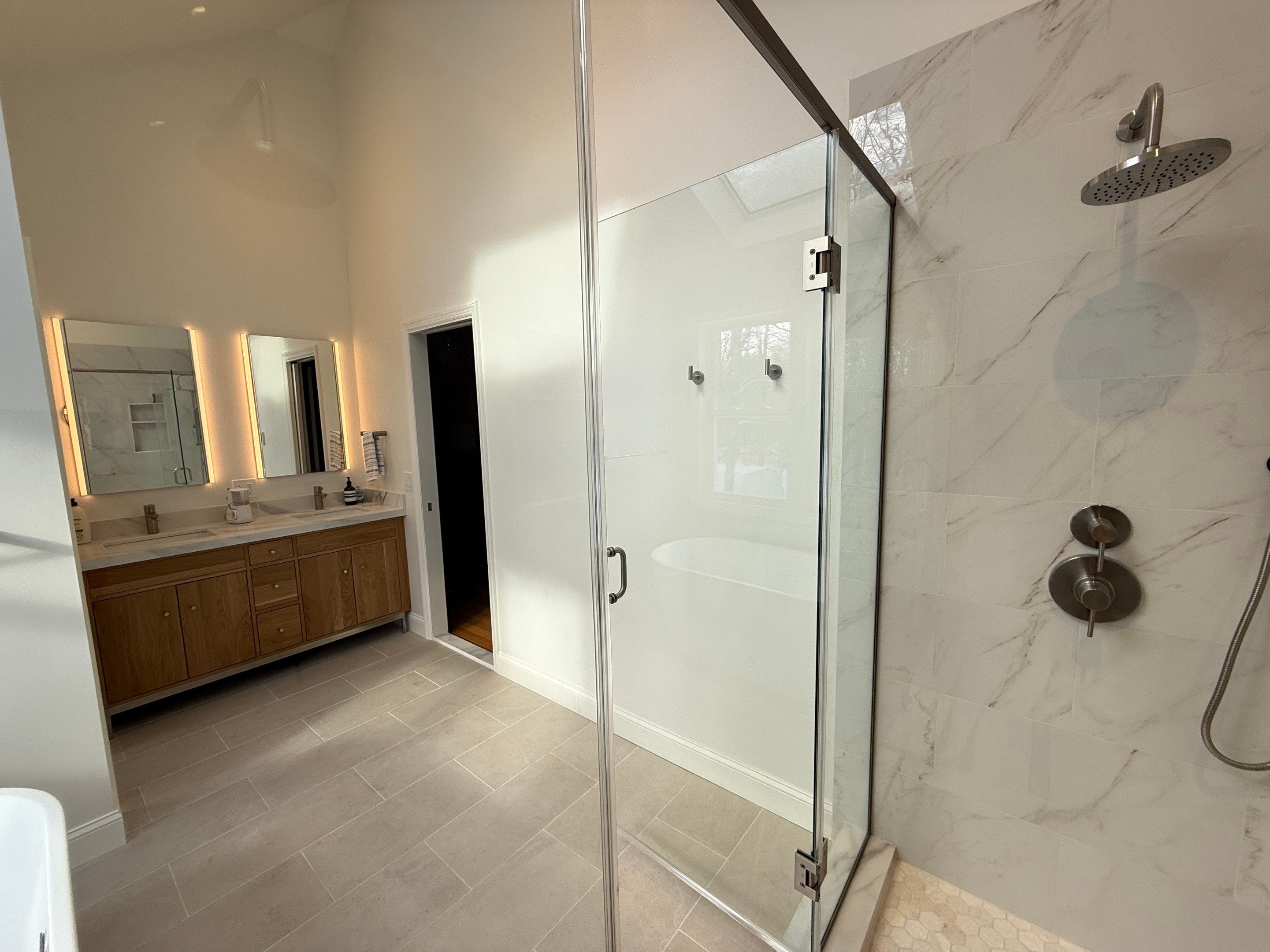 Bathroom Remodel using Tile by Home Concepts Construction