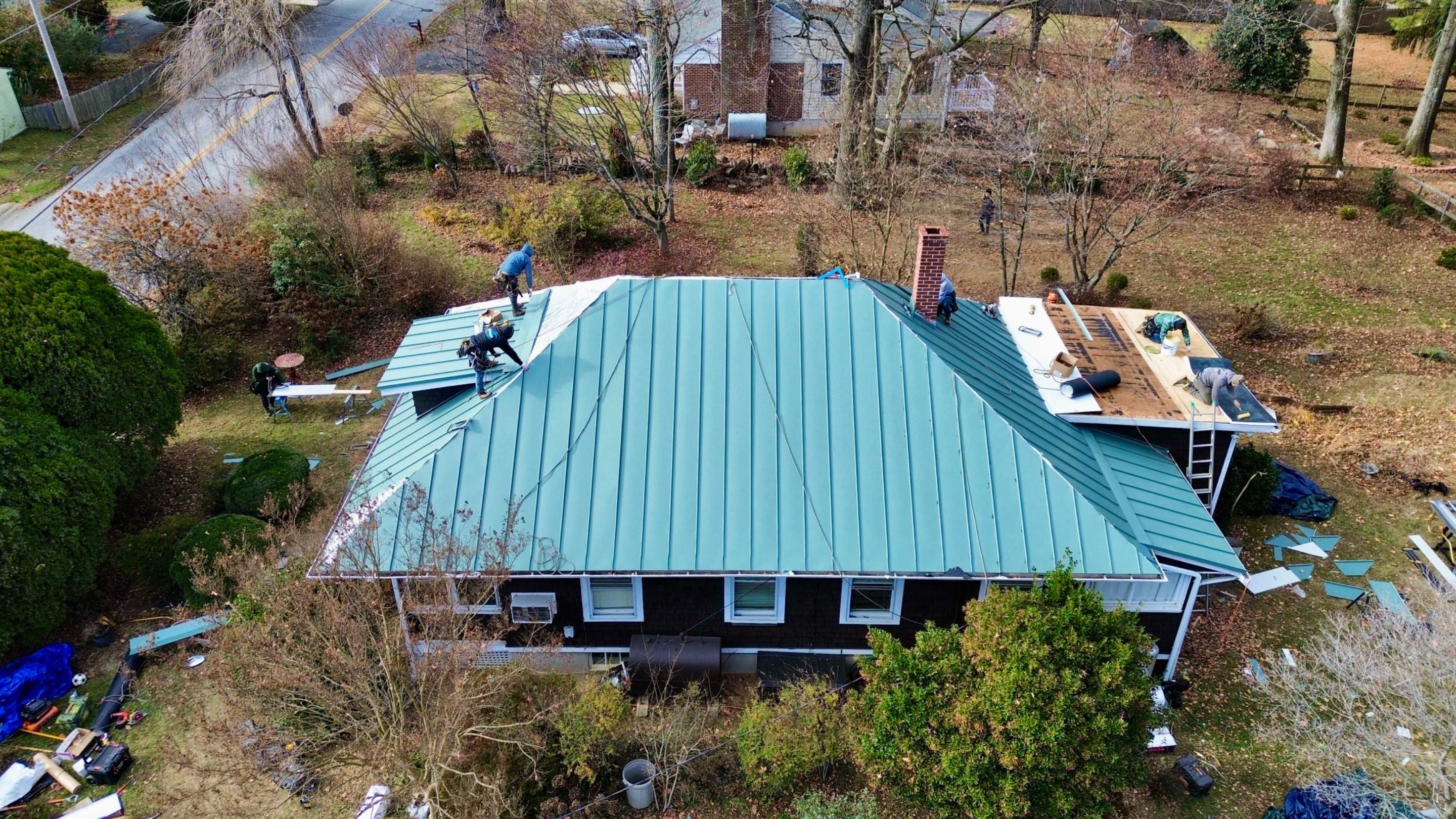 Residential Roofing Installation using Standing Seam Metal Roof | Mechanically Fastened | 24 Gauge by Matter Construction, LLC