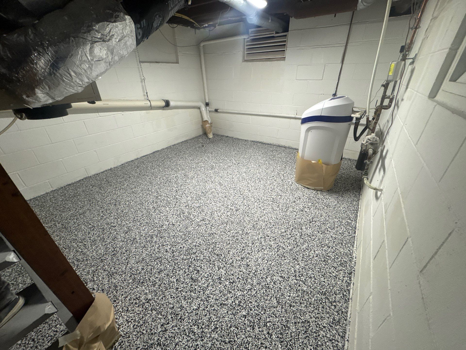Repaint Walls and Apply Epoxy Flooring by Midwest Paint LLC