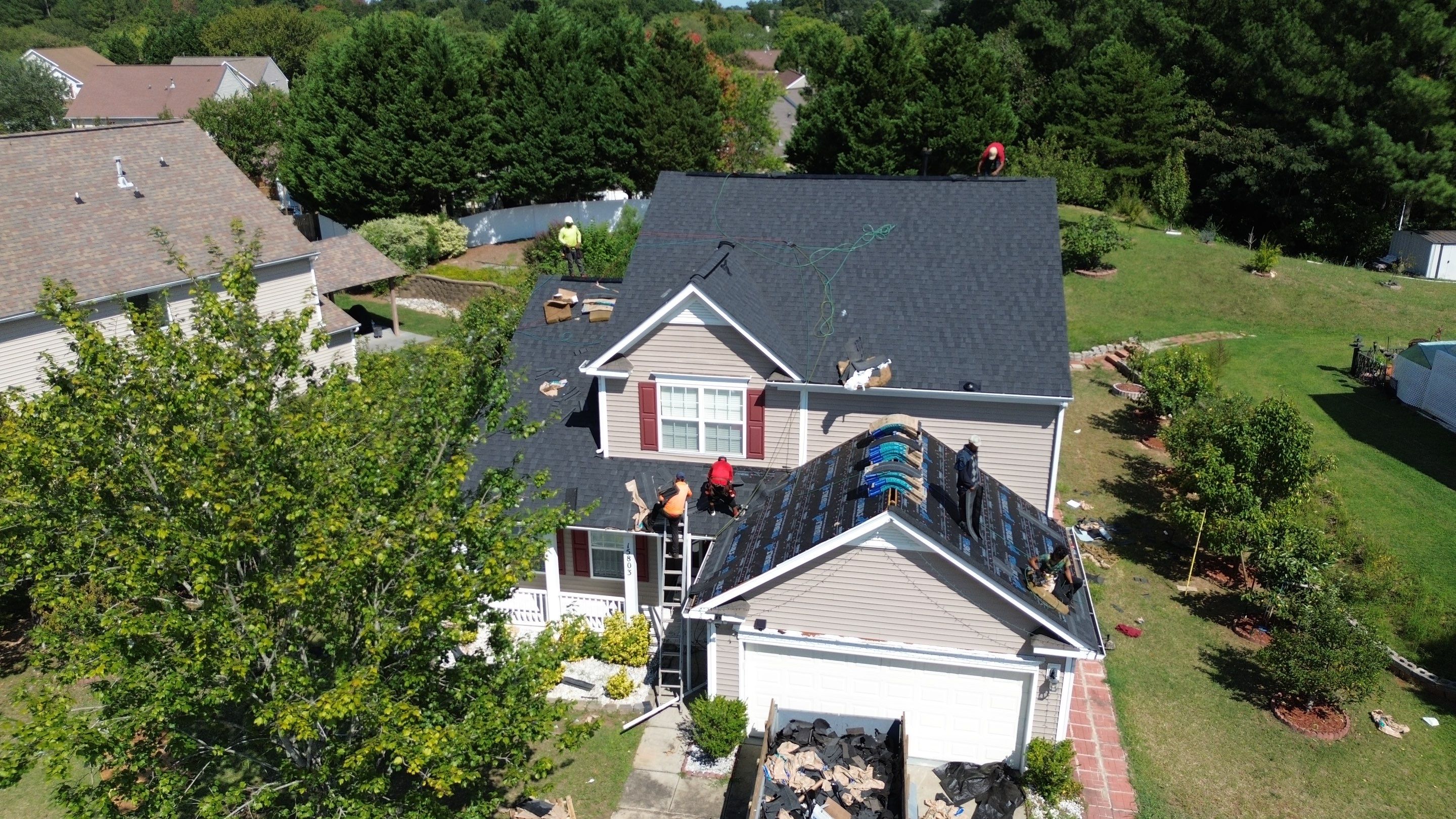 Roof replacement and interior repair by hail damage by Just Brilliant Restoration JBR
