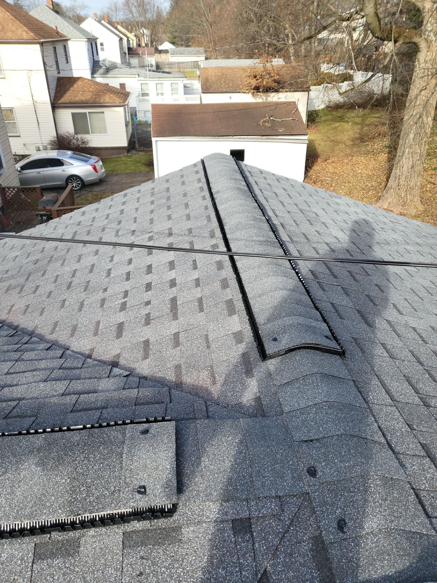 Atlas Pinnacle, Color: Pewter, Drip Edge: White by Eagle Eye Roofing