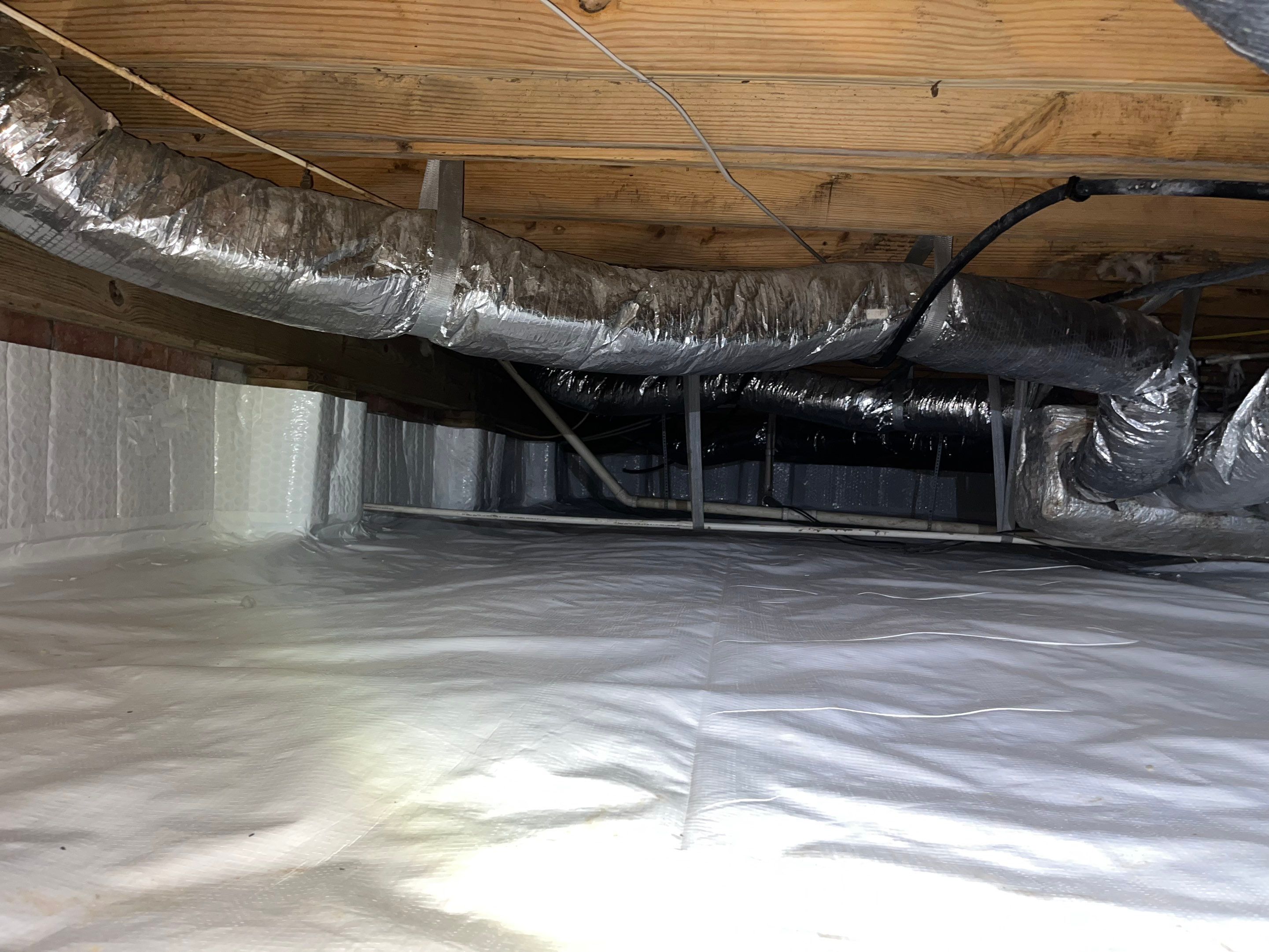 Impact Choice Encapsulation with French Drain and Crawlspace Doors by Impact Crawlspace