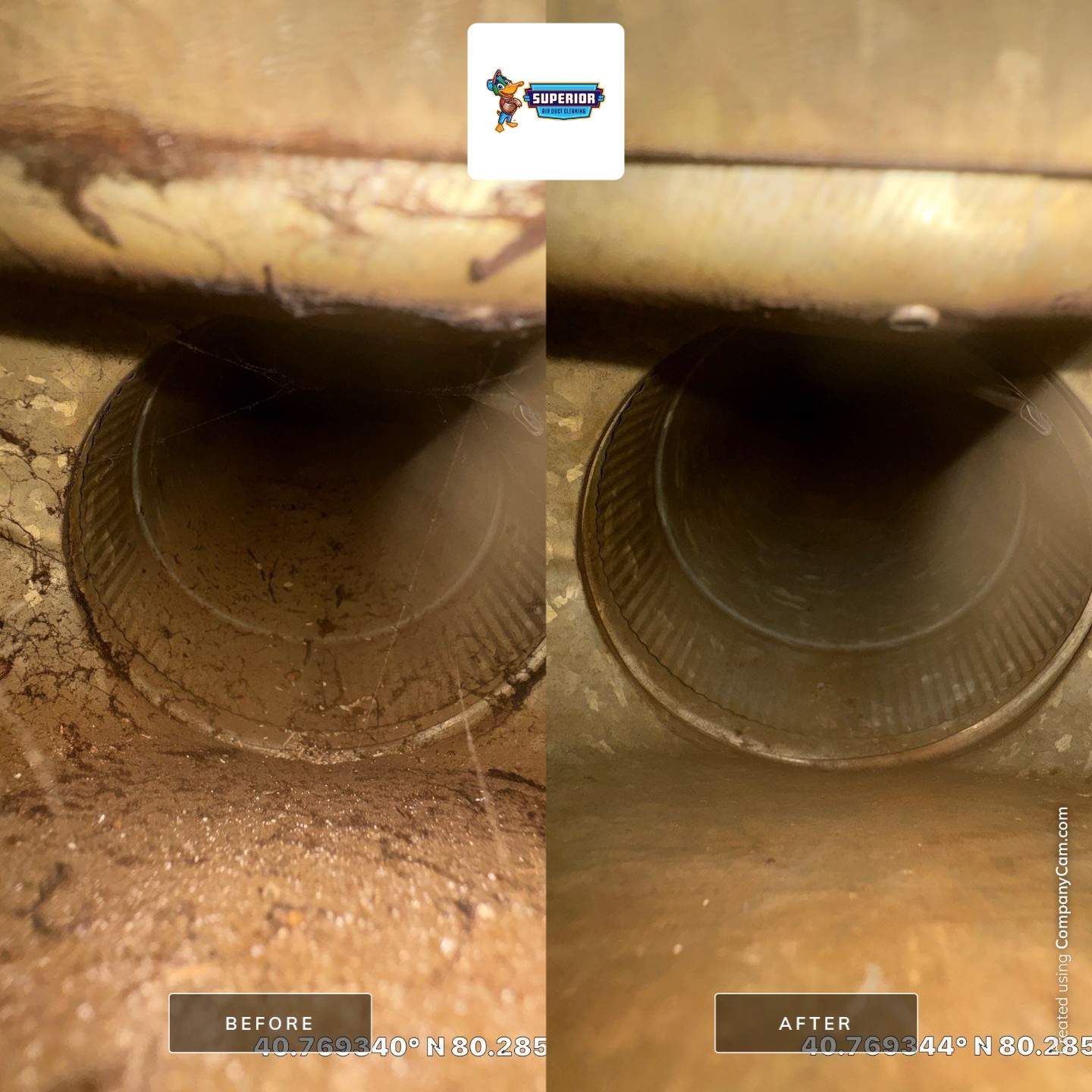 Air Duct Cleaning in New Brighton, PA using vacuum truck by Superior Air Duct Cleaning