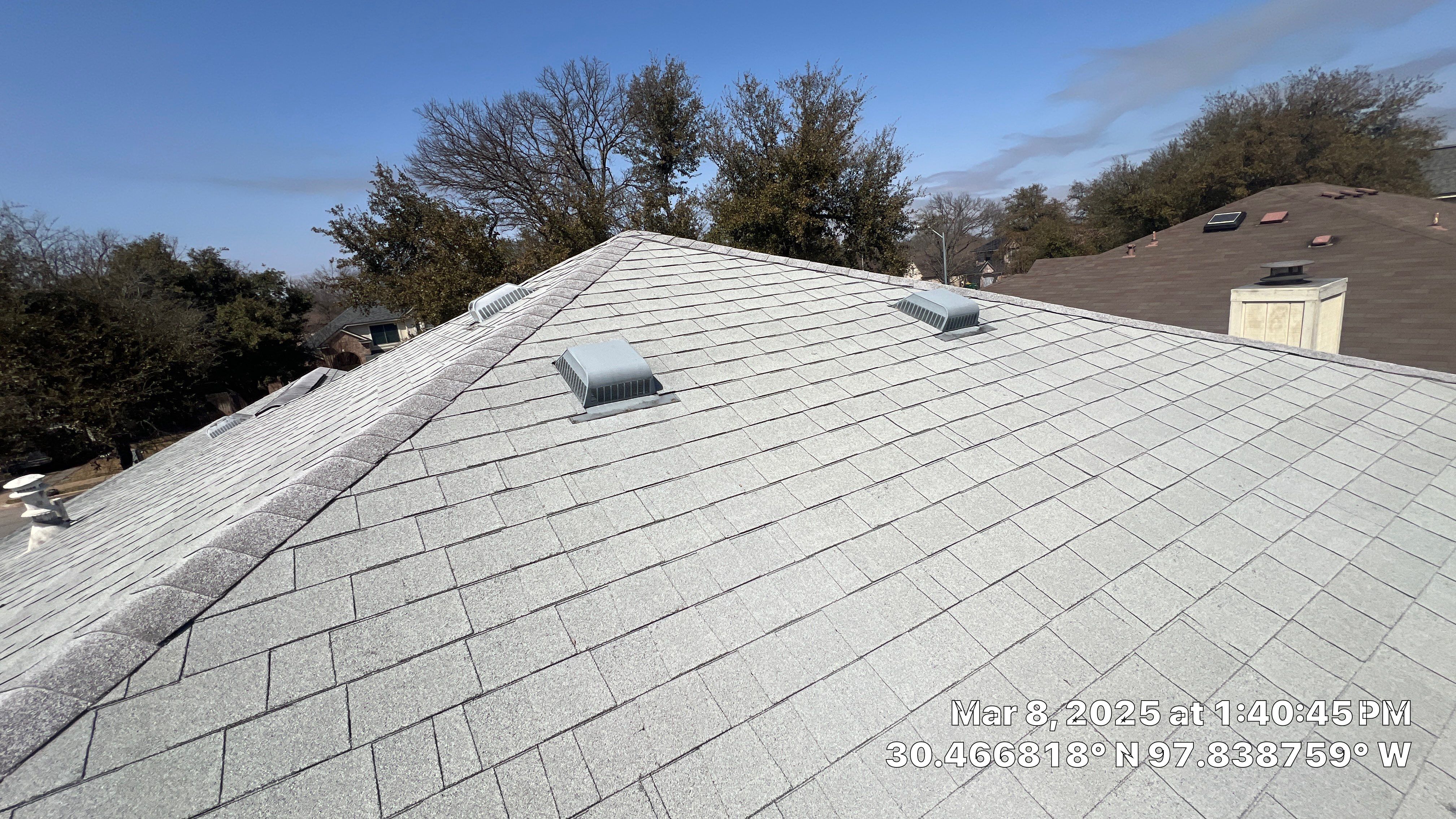 Asphalt Shingle Roof Replacement and Hail Damage Repair in Cedar Park by Caliber Restoration LLC