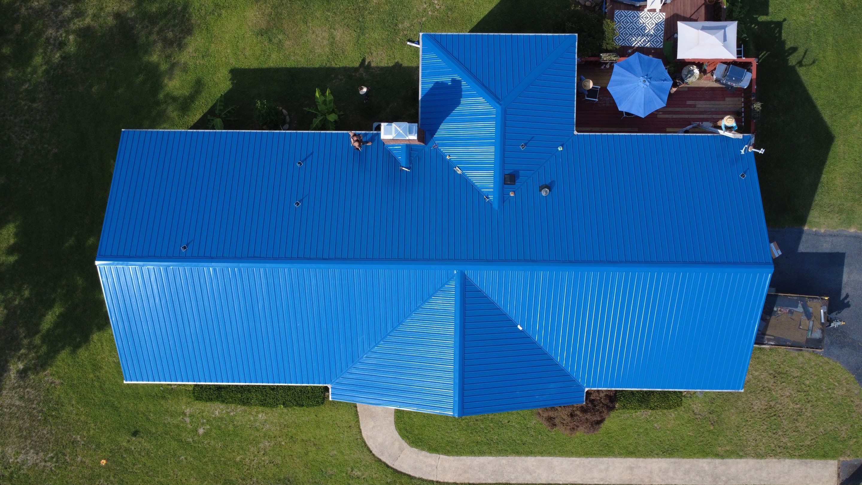 29-Gauge Metal Roof Installation in Piedmont, SC | Gallery Blue Tuff Rib Steel Roofing by Roofers LLC