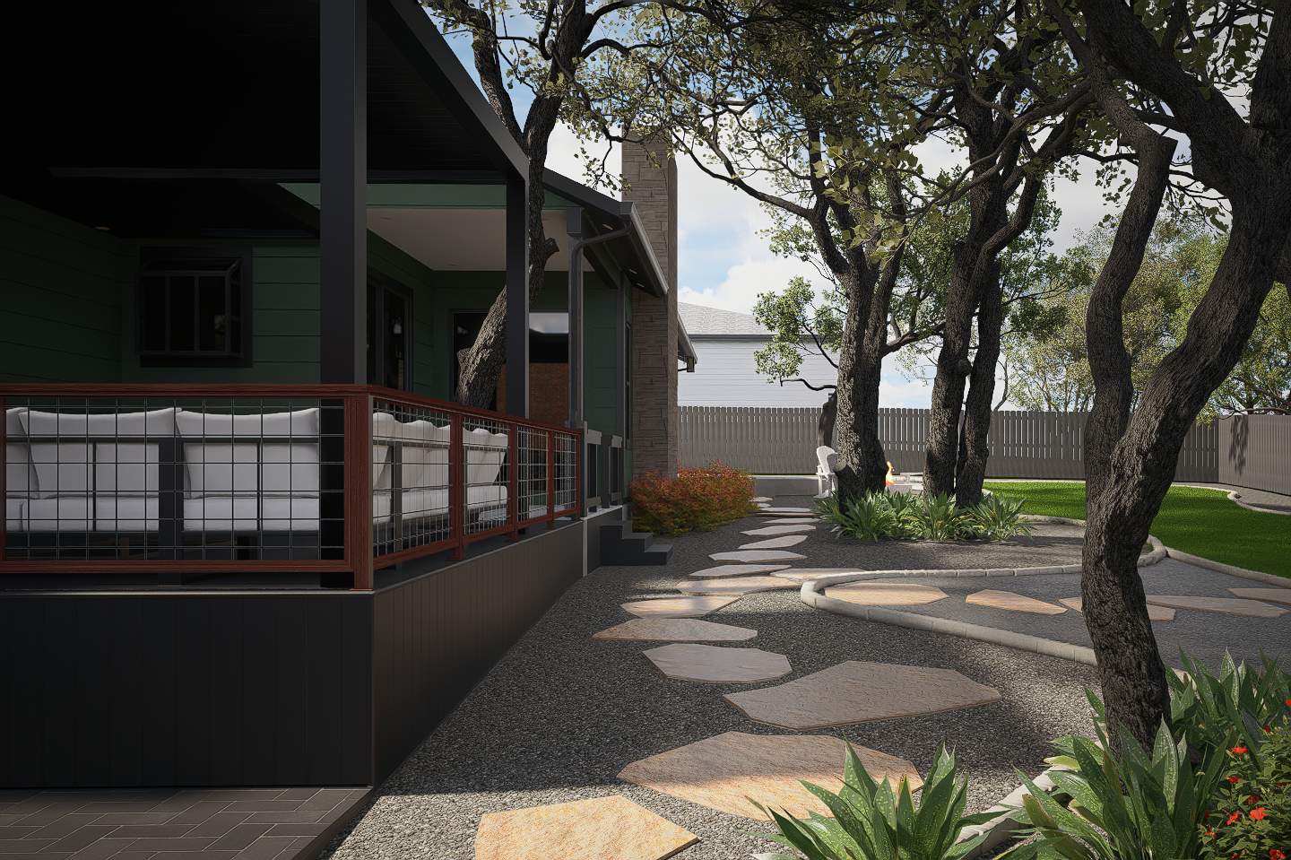3D Landscape Design Render | Green Springs Valley, San Antonio TX by Hole In One Lawns, LLC