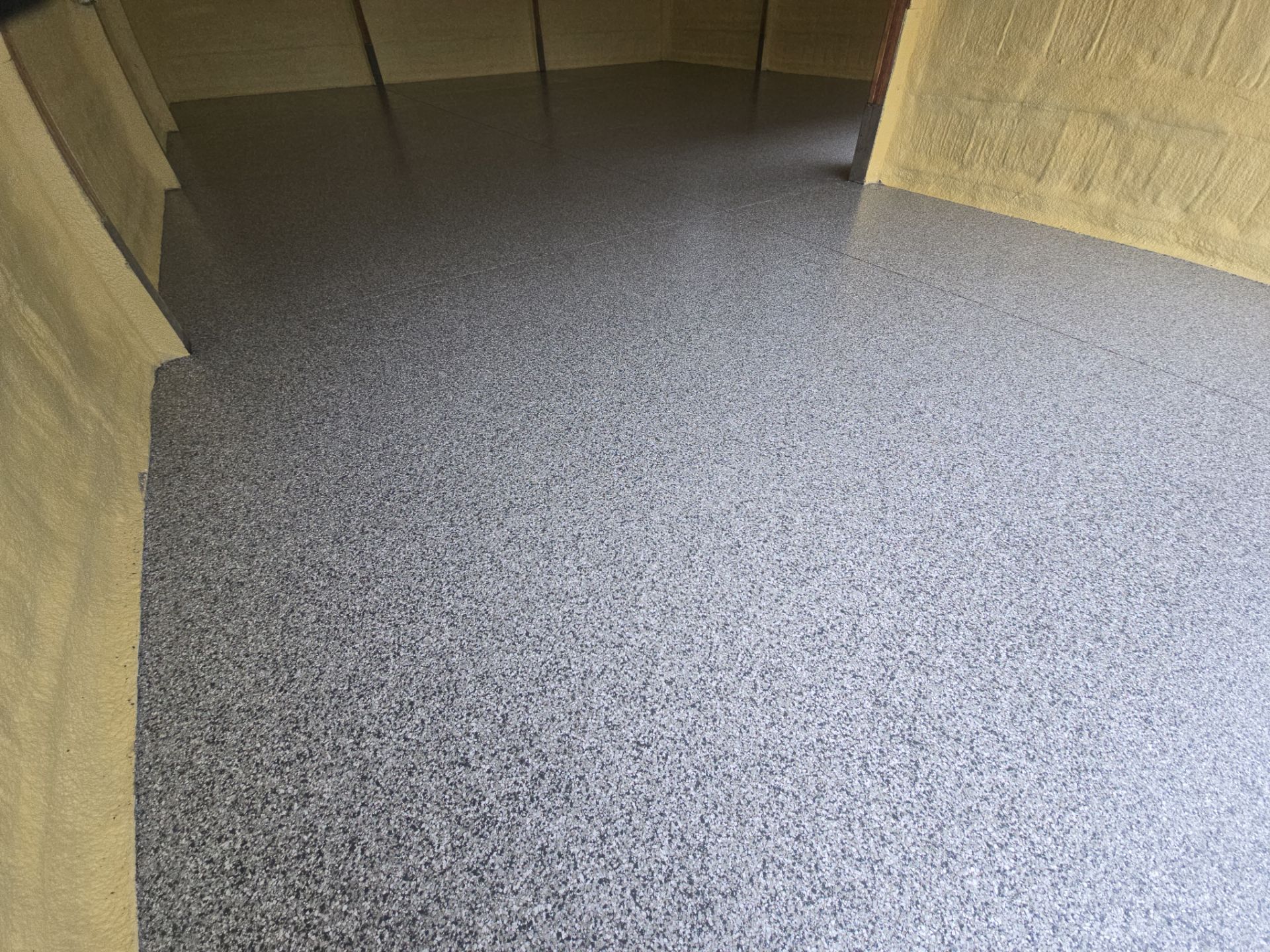 Garage Transformation using Slate Stone by Croc Coatings, LLC
