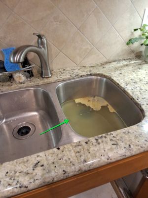 Clogged Kitchen Sink