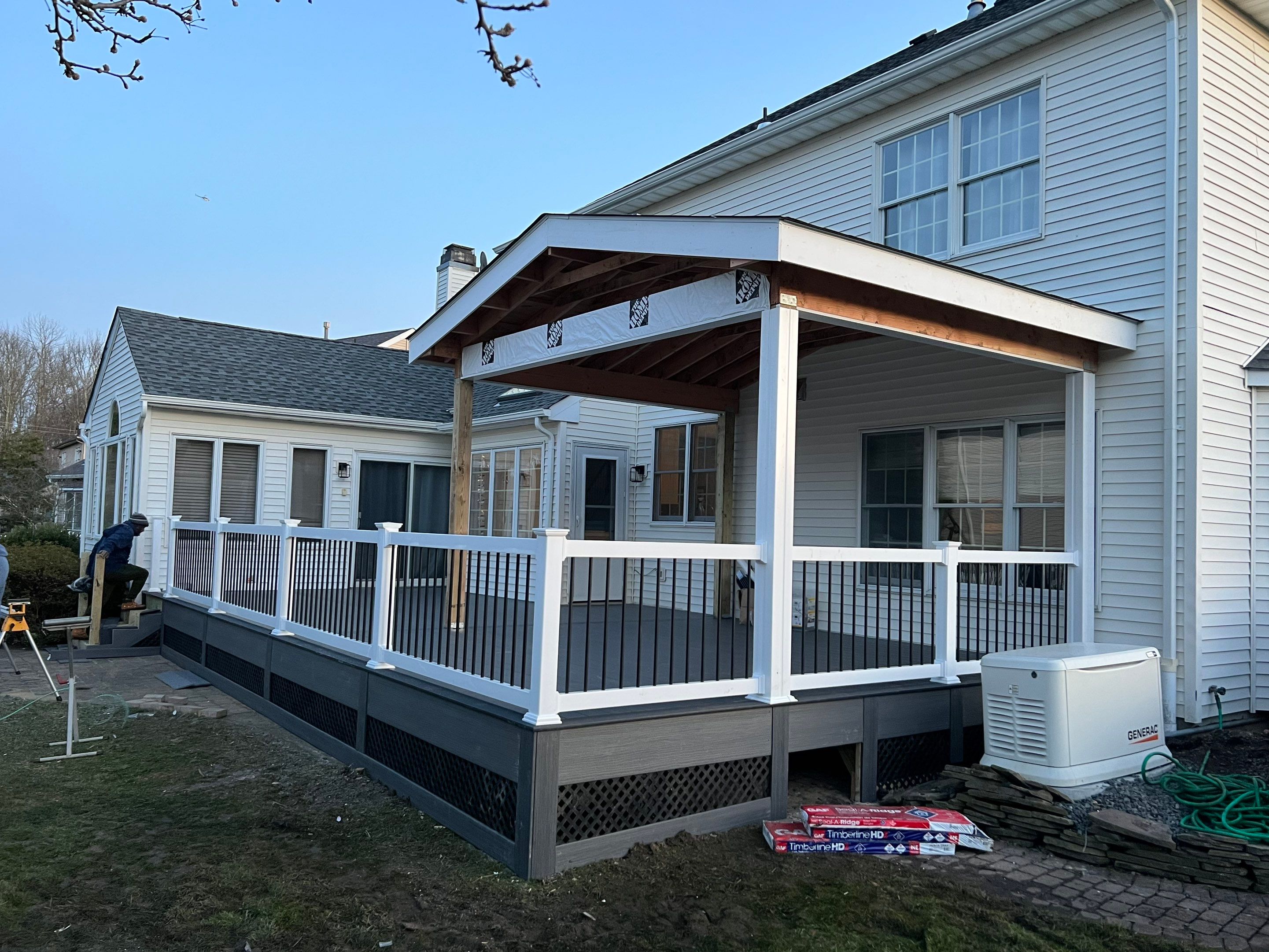 New deck With Porch  by deck guardian
