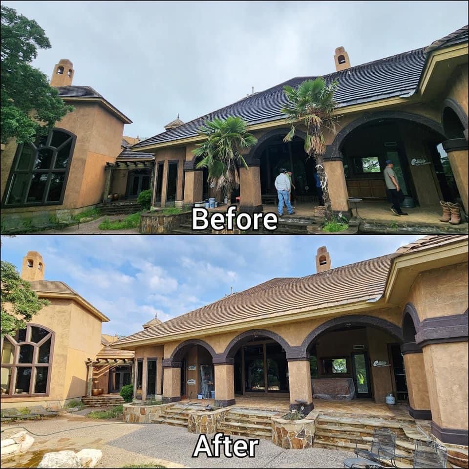 Slate Roof Wash Project in Boerne by Bright Choice