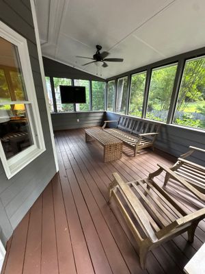 Deck Refinishing and Exterior Painting Project in Roswell, Georgia