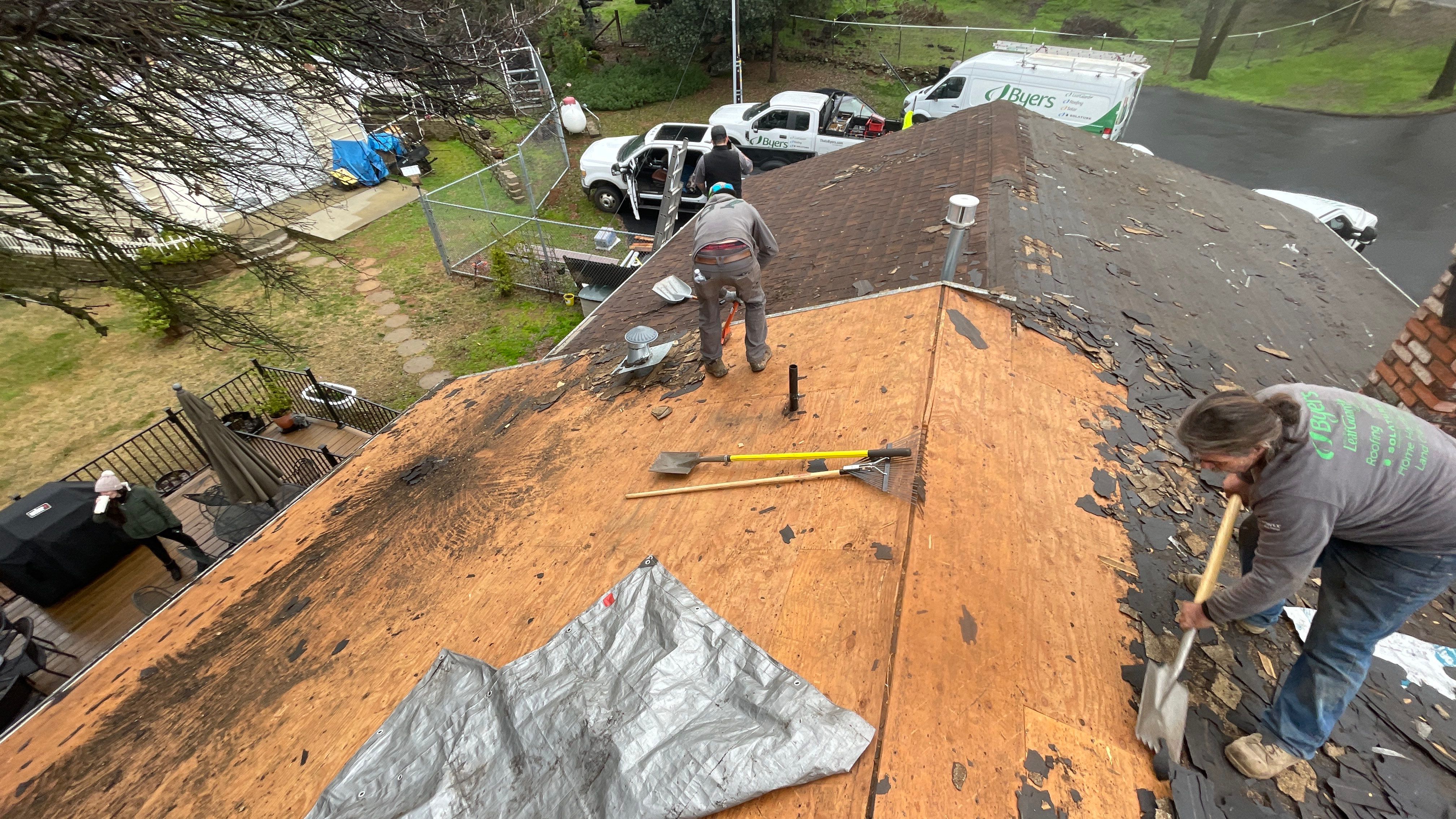 Residential Roofing Installation using Owens Corning Roofing Shingles by Byers Enterprises 