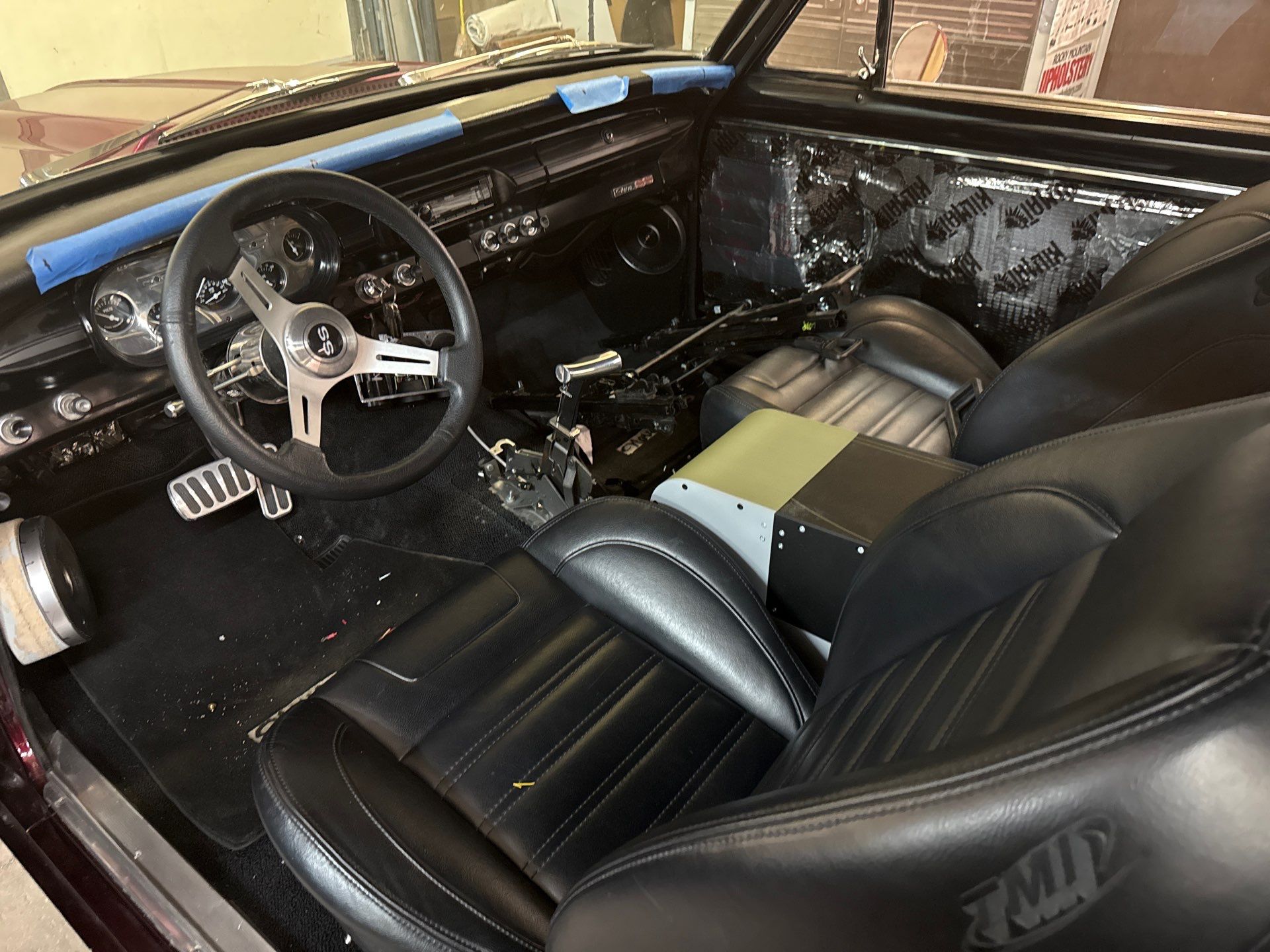 1963 Nova SS Custom Leather Interior  by Rocky Mountain Upholstery Co