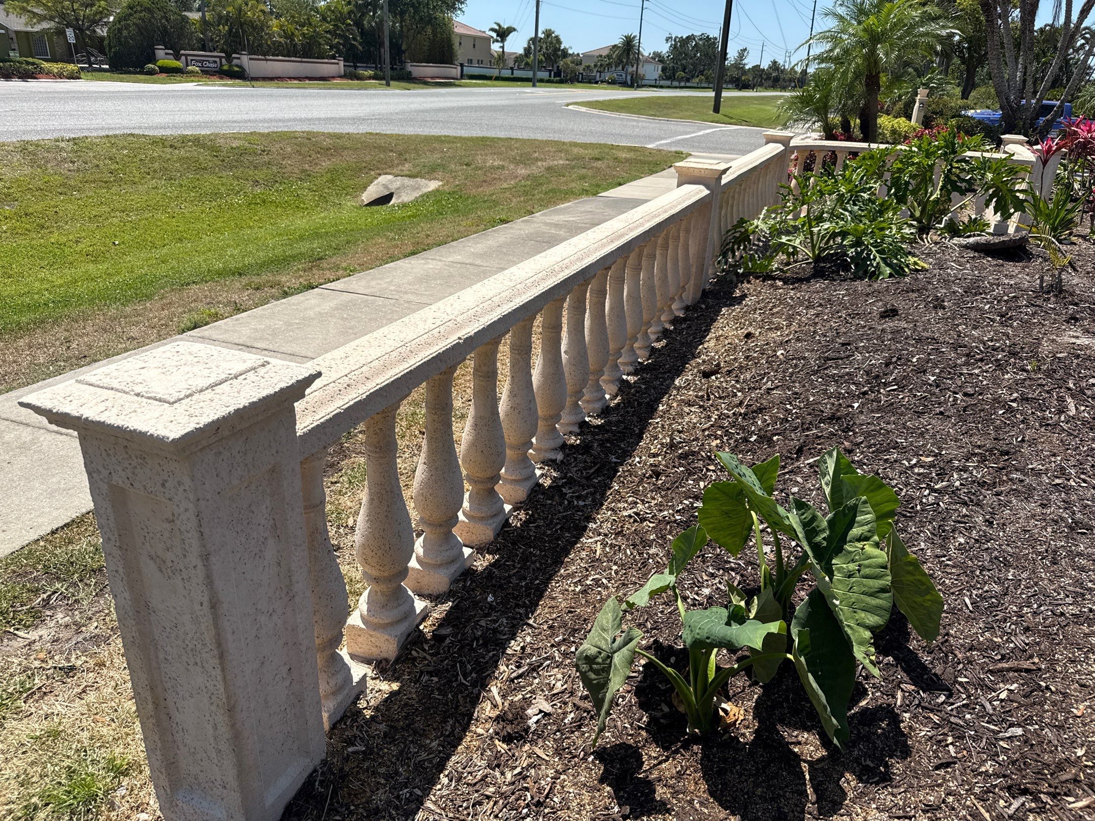 Decorative Wall & Entrance Sign Cleaning | Timberly Community | Parrish, FL by Sunshine AquaWash
