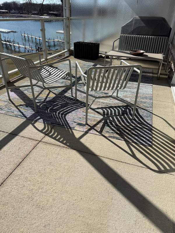 Dark Gray Slip-Resistant Concrete Coating for Arnolds Park Balcony by Select Painting, Coatings & Garage Cabinets