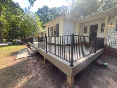Atlanta, GA Deck Rebuild using Trex Enhance Natural Series and Steel Railing