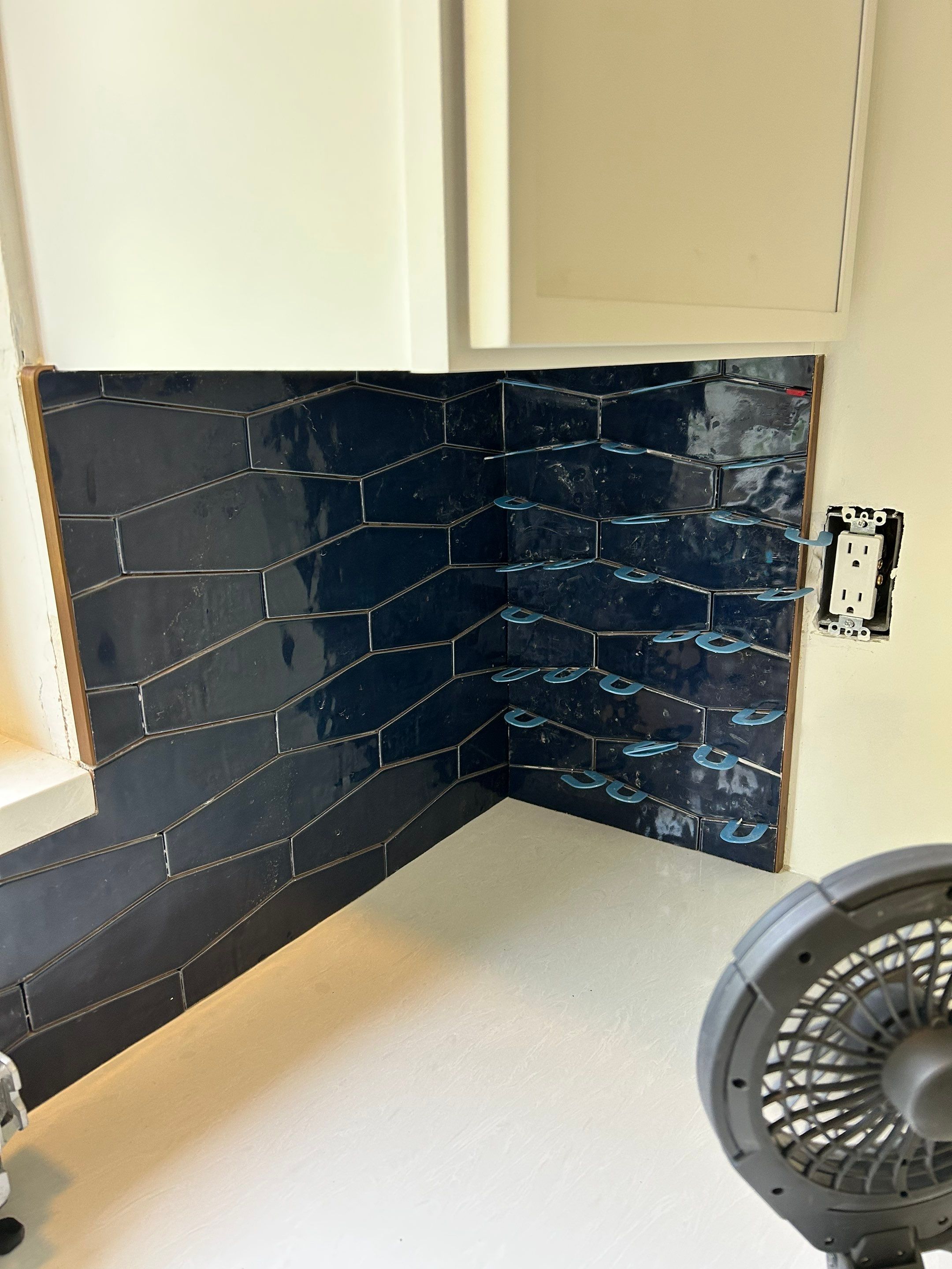 Blue Backsplash - Delray Beach by Hevi Tile