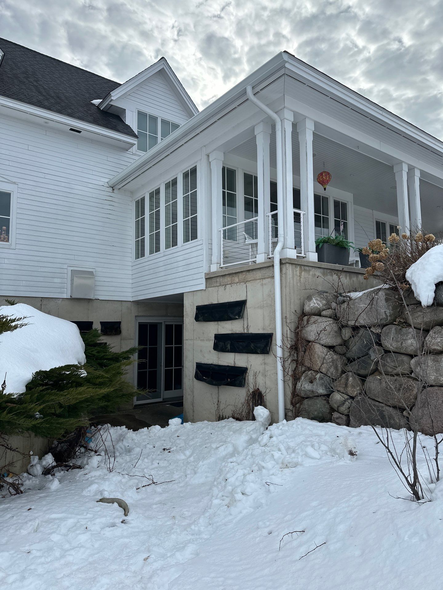 Copper Gutter and Downspout Installation in Suttons Bay by Rainbow Seamless Systems
