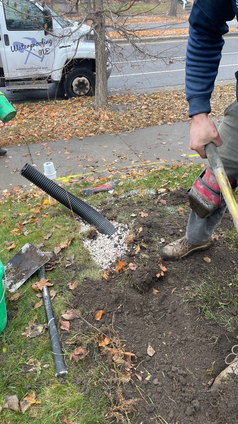 Drain tile and sump pump for George by Waterproofing Northeast