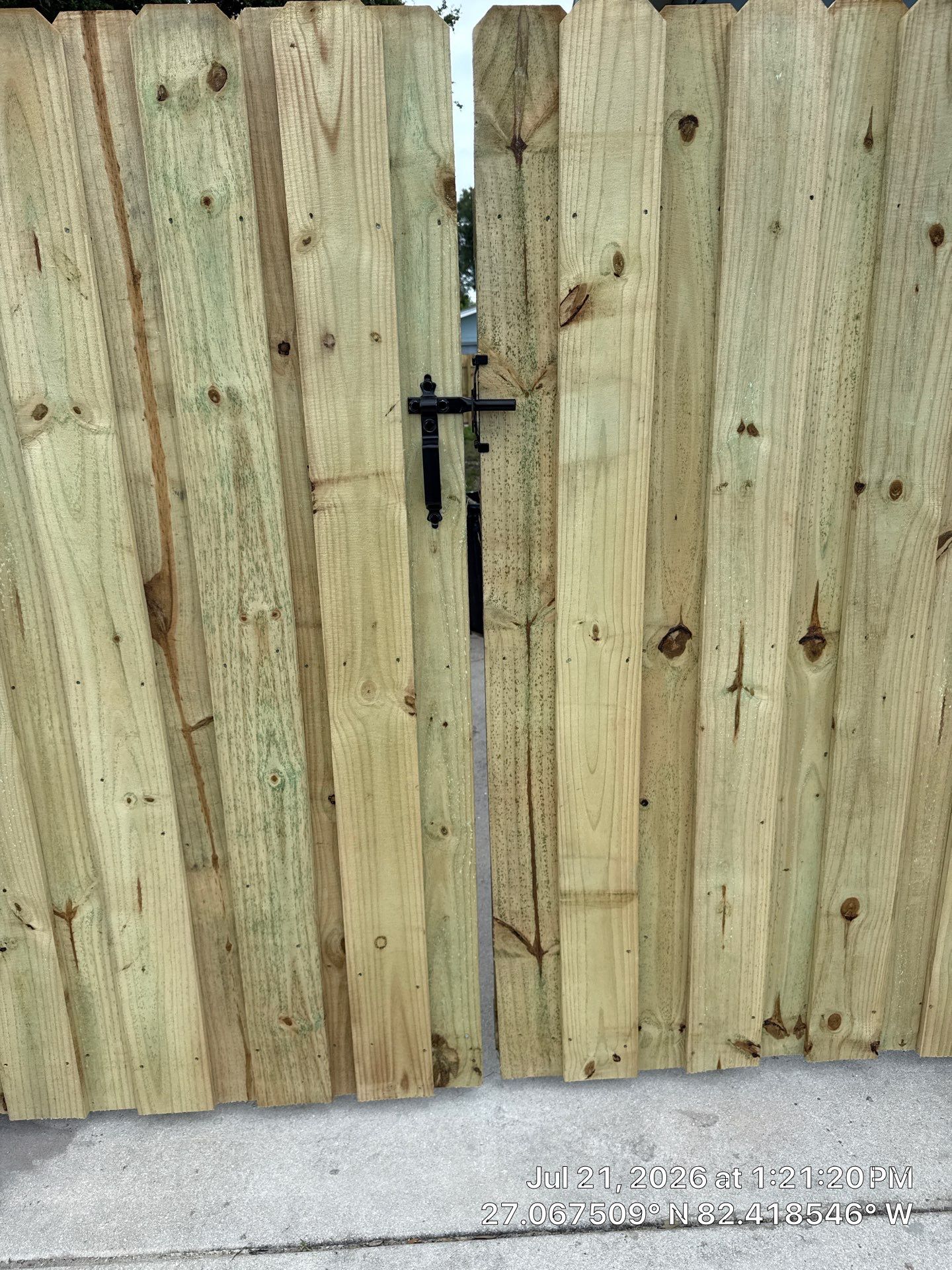 Custom Wood Privacy Fence and Double Gate in Venice by True Fence LLC