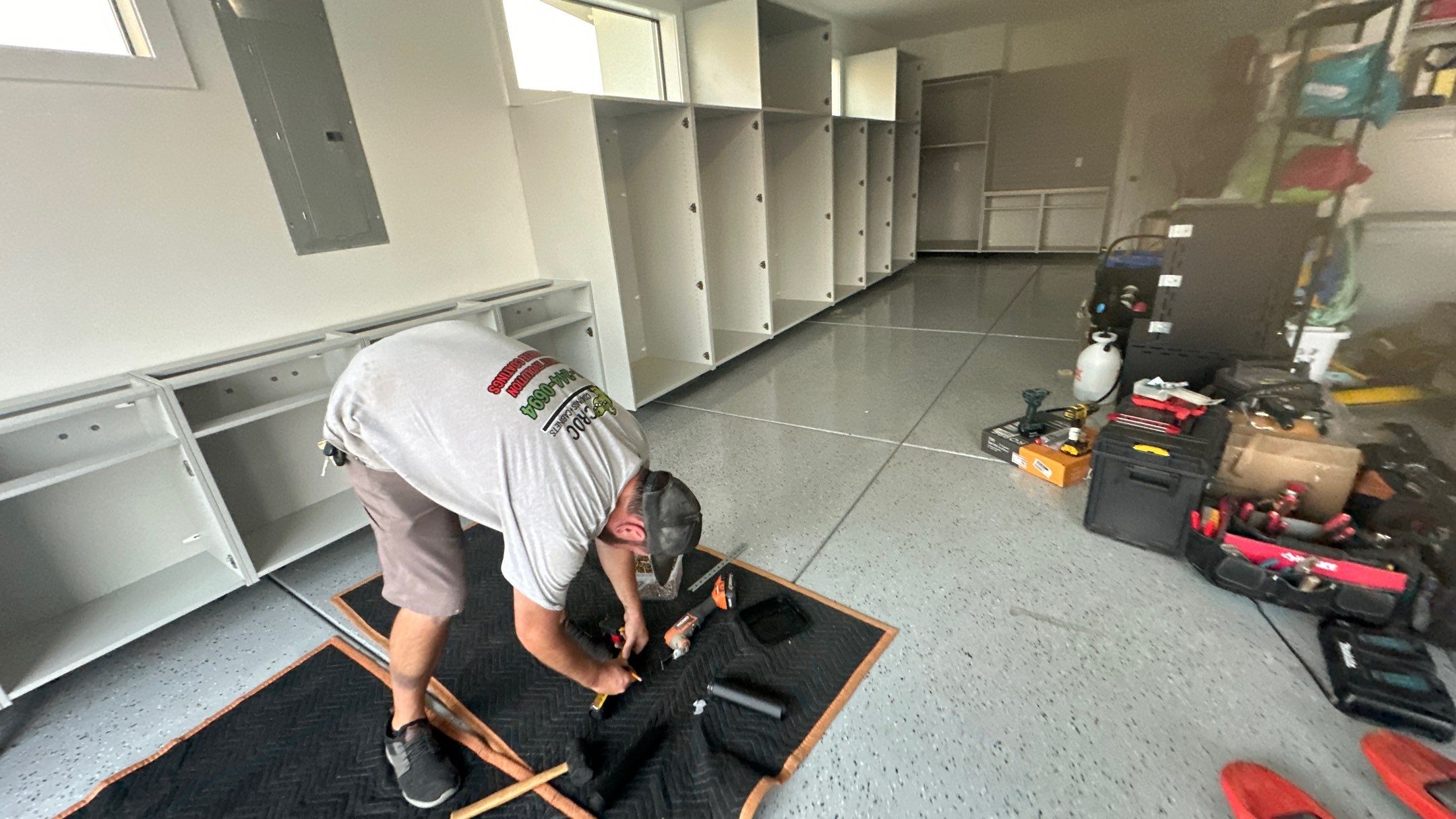 Cabinet Installation using Platinum by Croc Coatings, LLC