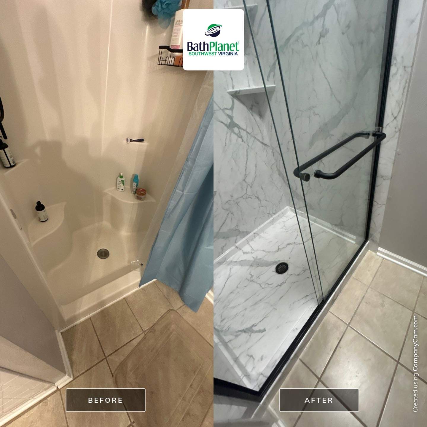 Shower Stall to Walk-In by BathPlanet SW Virginia