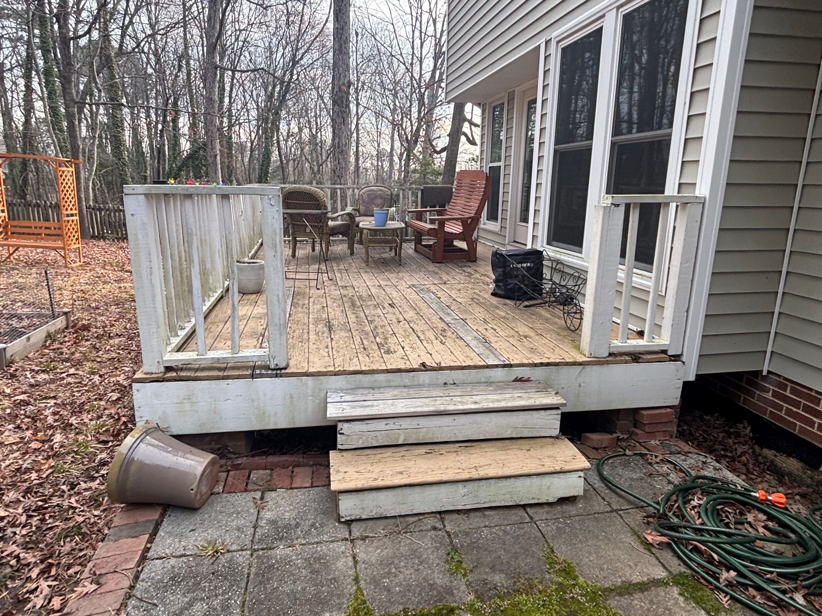 Custom Screen Porch Addition with Gabled Roof and Open Deck by The Remodeling Company