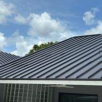 24ga 1.5" Mechanical Seam Dark Bronze by Total Roofing System The Metal Roof Experts