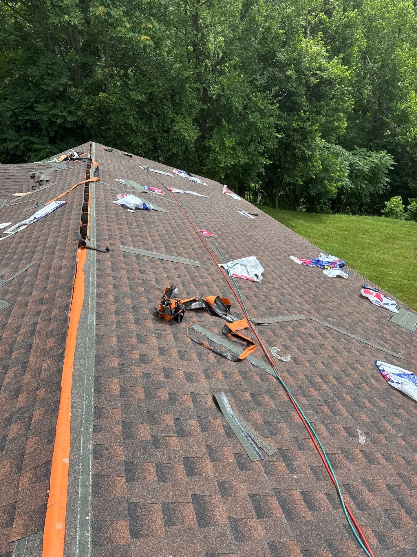 Residential Roofing Installation using GAF TImberline HDZ Hickory by Rainstoppers Roofing