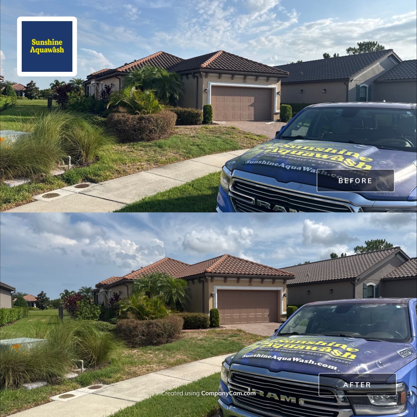 Roof Cleaning Soft Wash in Artisan Lakes Palmetto FL by Sunshine AquaWash