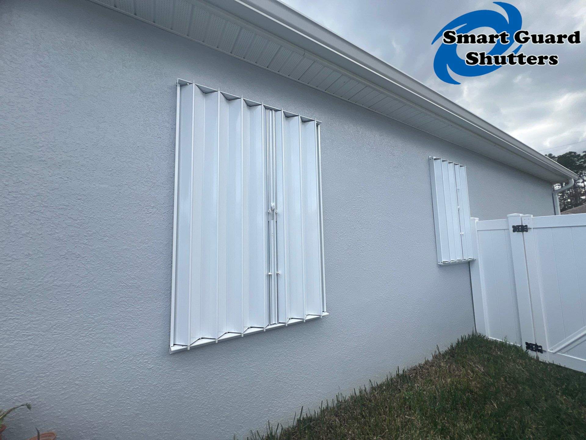 Hurricane Protection in White by Smart Guard Shutters