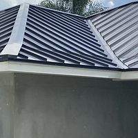 24ga 1.5" Mechanical Seam Dark Bronze by Total Roofing System The Metal Roof Experts