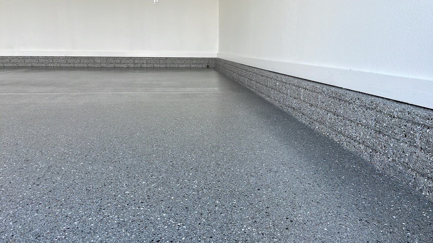 *NEW* Natural Stone Flake Coating in Norwalk by Revival Concrete Coatings