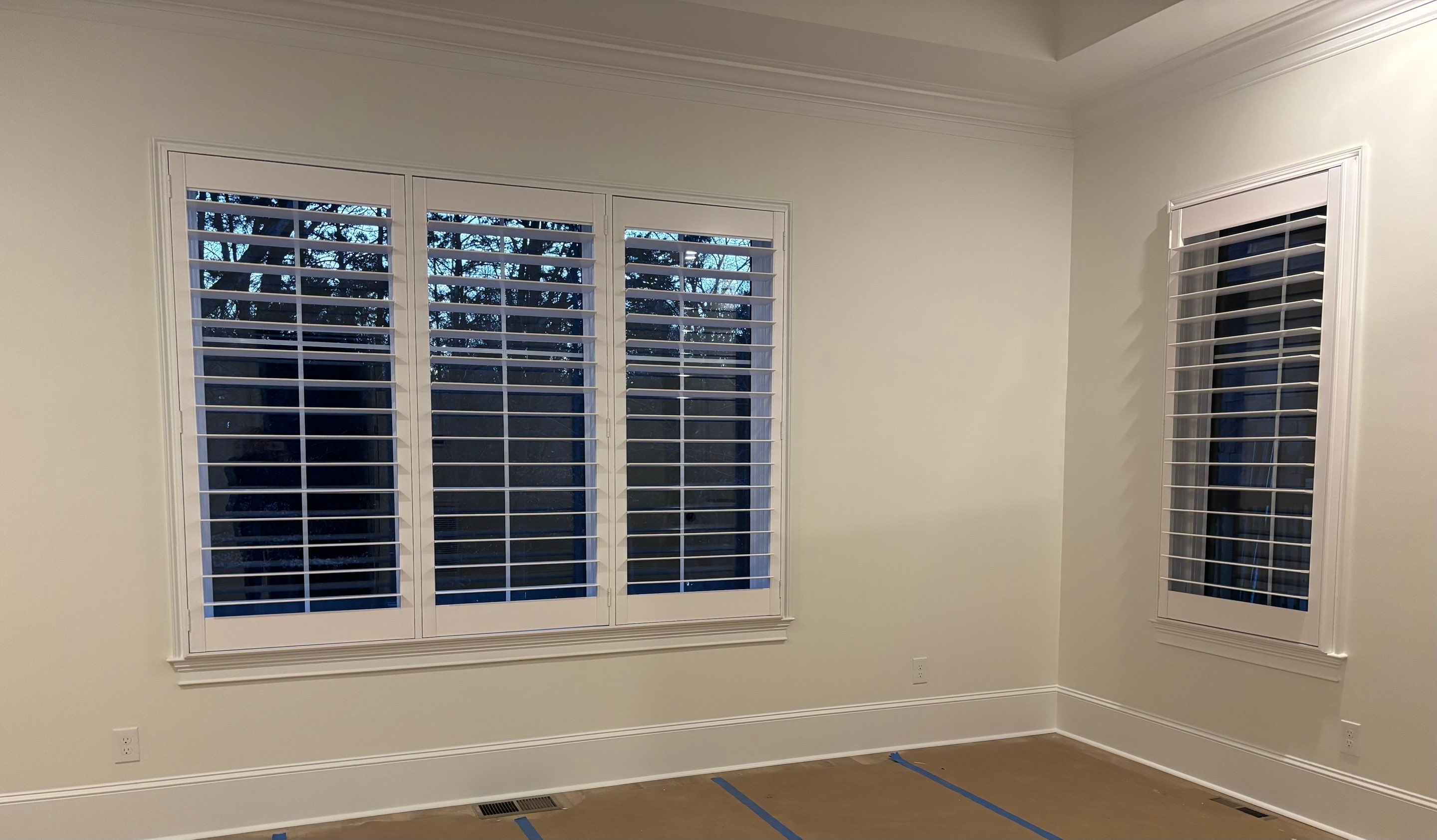 New Construction Interior Shutters in Clover, SC by Southern Traditions Window Fashions
