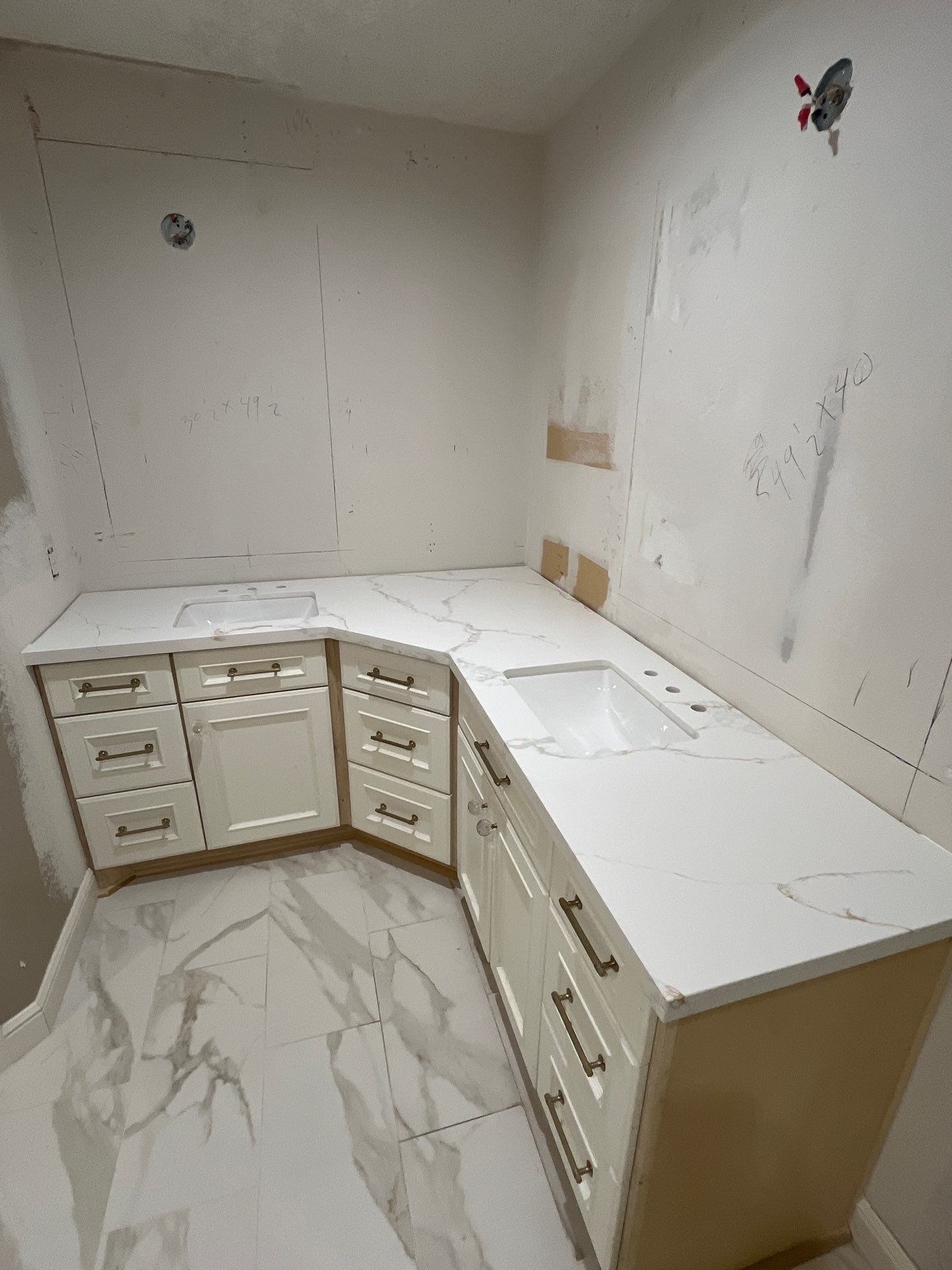 Bathroom Remodel with Water Mitigation Equipment | LT Contractors by L&T General Contractors and Restoration INC