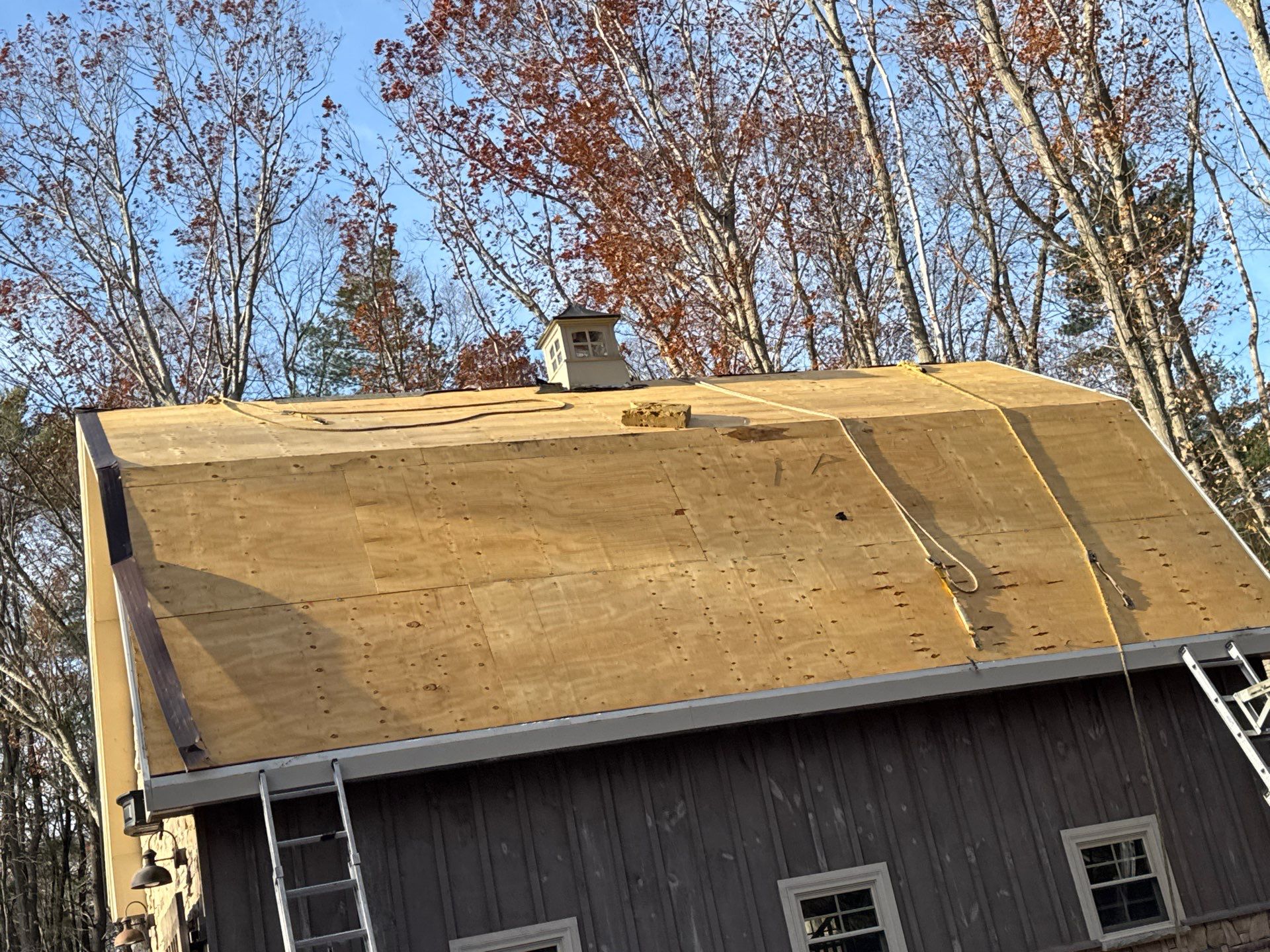 Complete House & Barn Roof with 13 Skylight Reflashing + EPDM Repairs by Mighty Dog Roofing of Greater Middlesex County