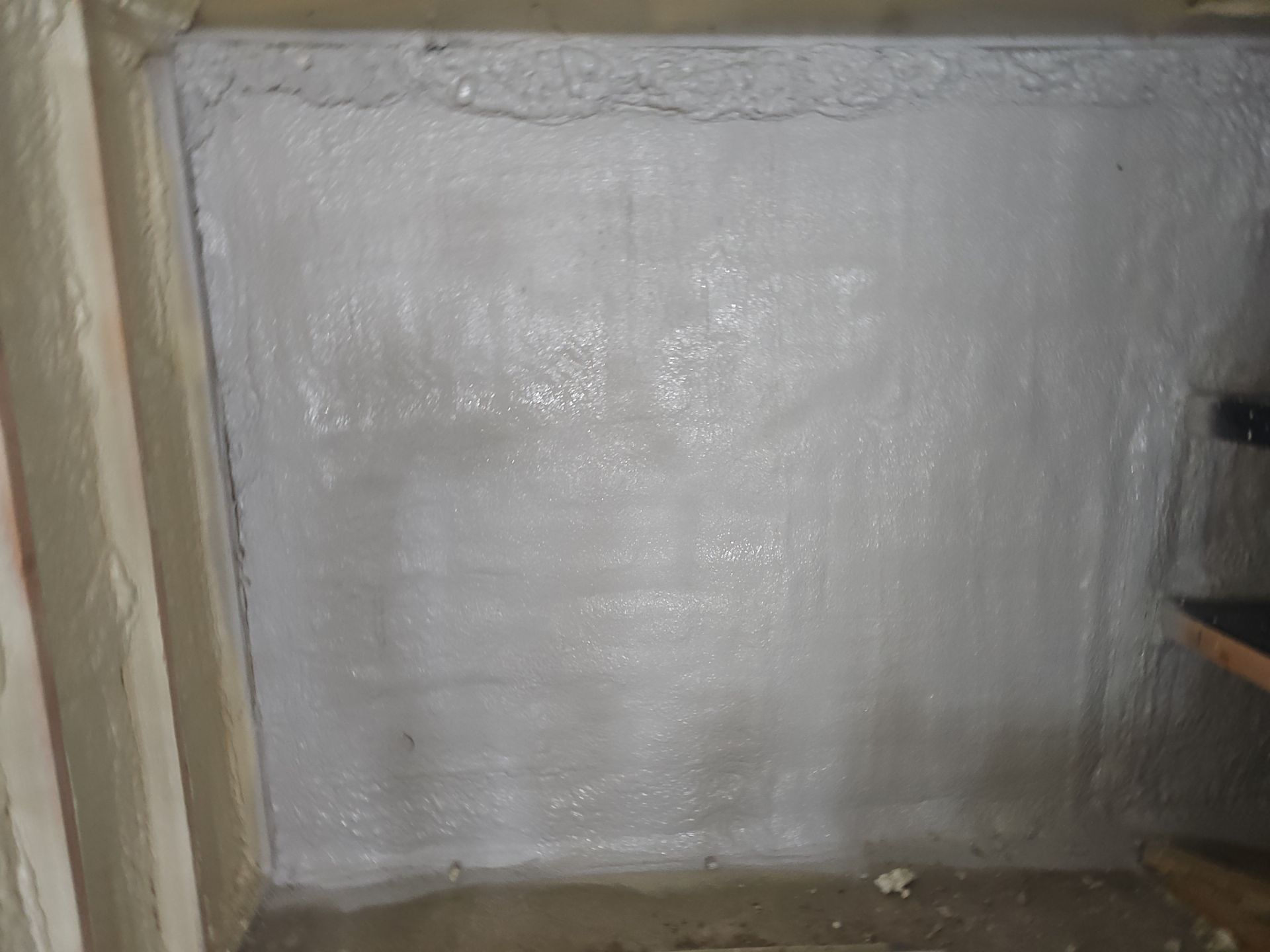 Basement Exterior Walls using Closed Cell Spray Foam by NYS Foam & Energy