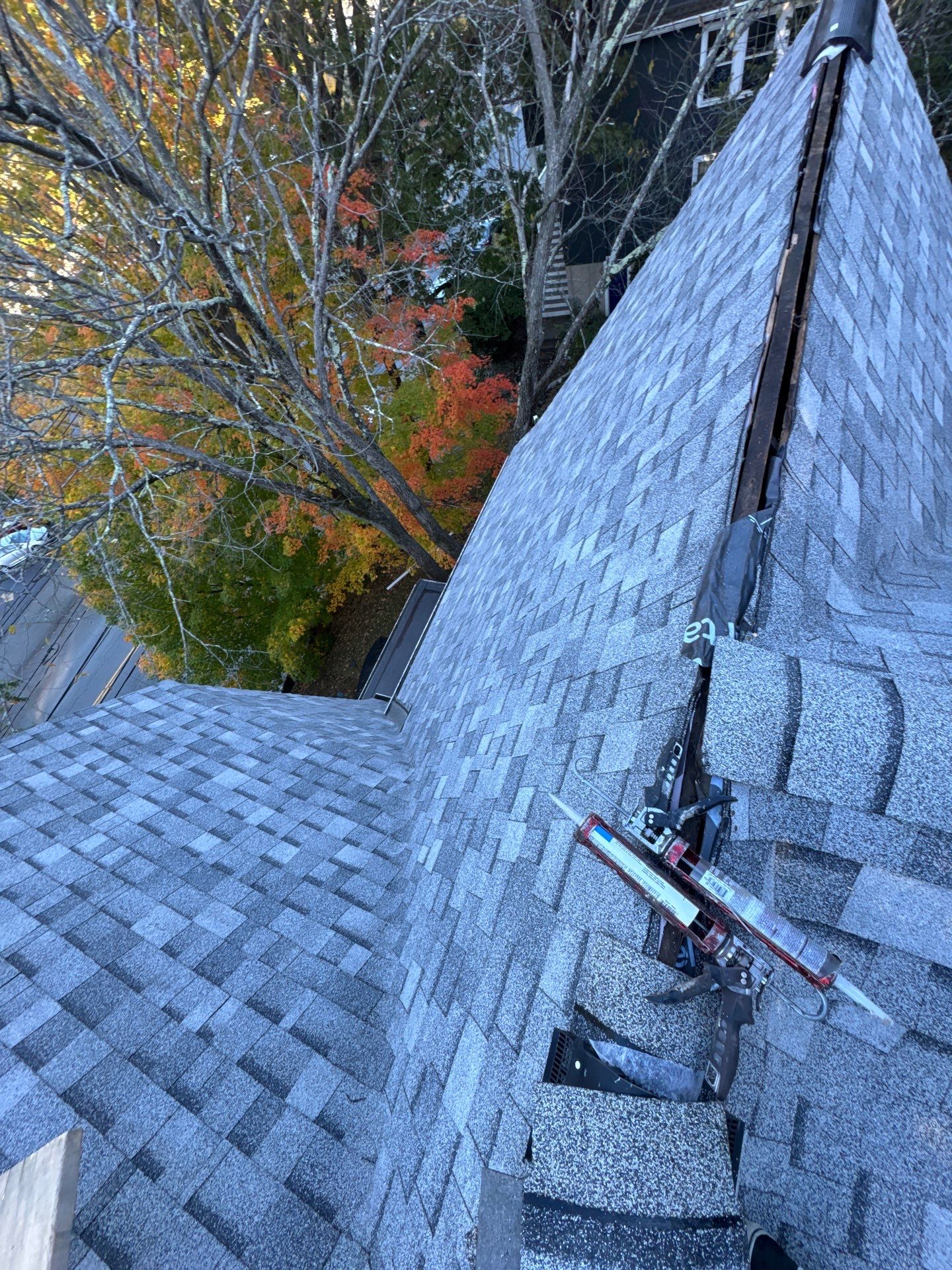 Full Roof & Porch EPDM Replacement with Skylight and Chimney Repairs by Mighty Dog Roofing of Greater Middlesex County