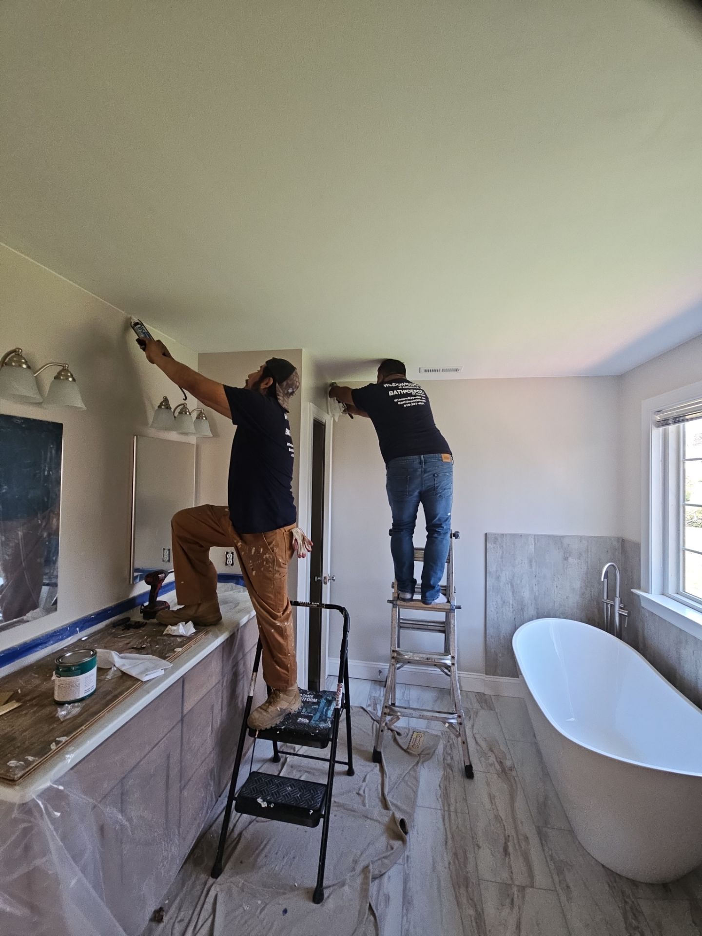 Complete master bathroom remodel/Full window replacement by Window Depot of Annapolis