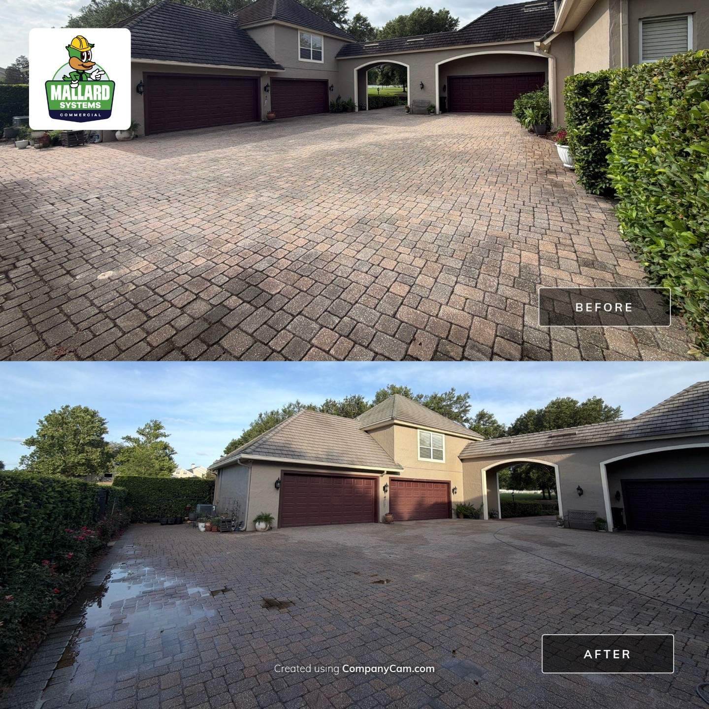 Professional Flat Tile Roof and Paver Cleaning in Apopka by Mallard Systems