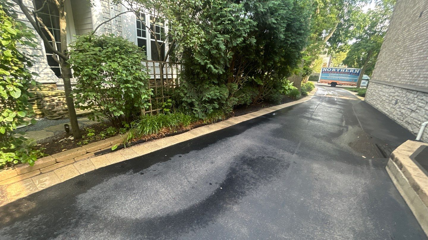 Brick paver clean, sand and seal.  using surebond SB-8700 by Northern Power Washing LLC.