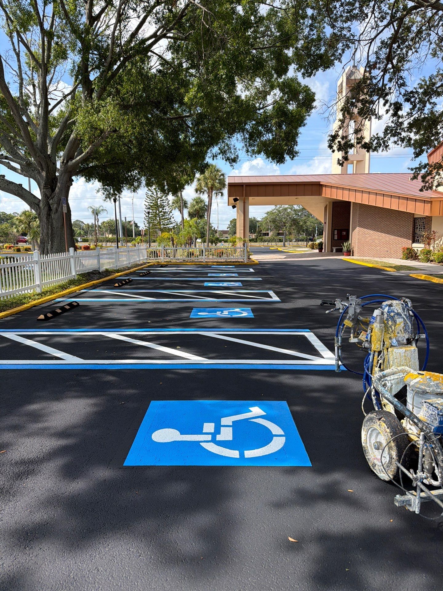 Comprehensive Asphalt Repair and Sealcoating for Sun City Center Church by Everline Coatings & Services - Southwest FL