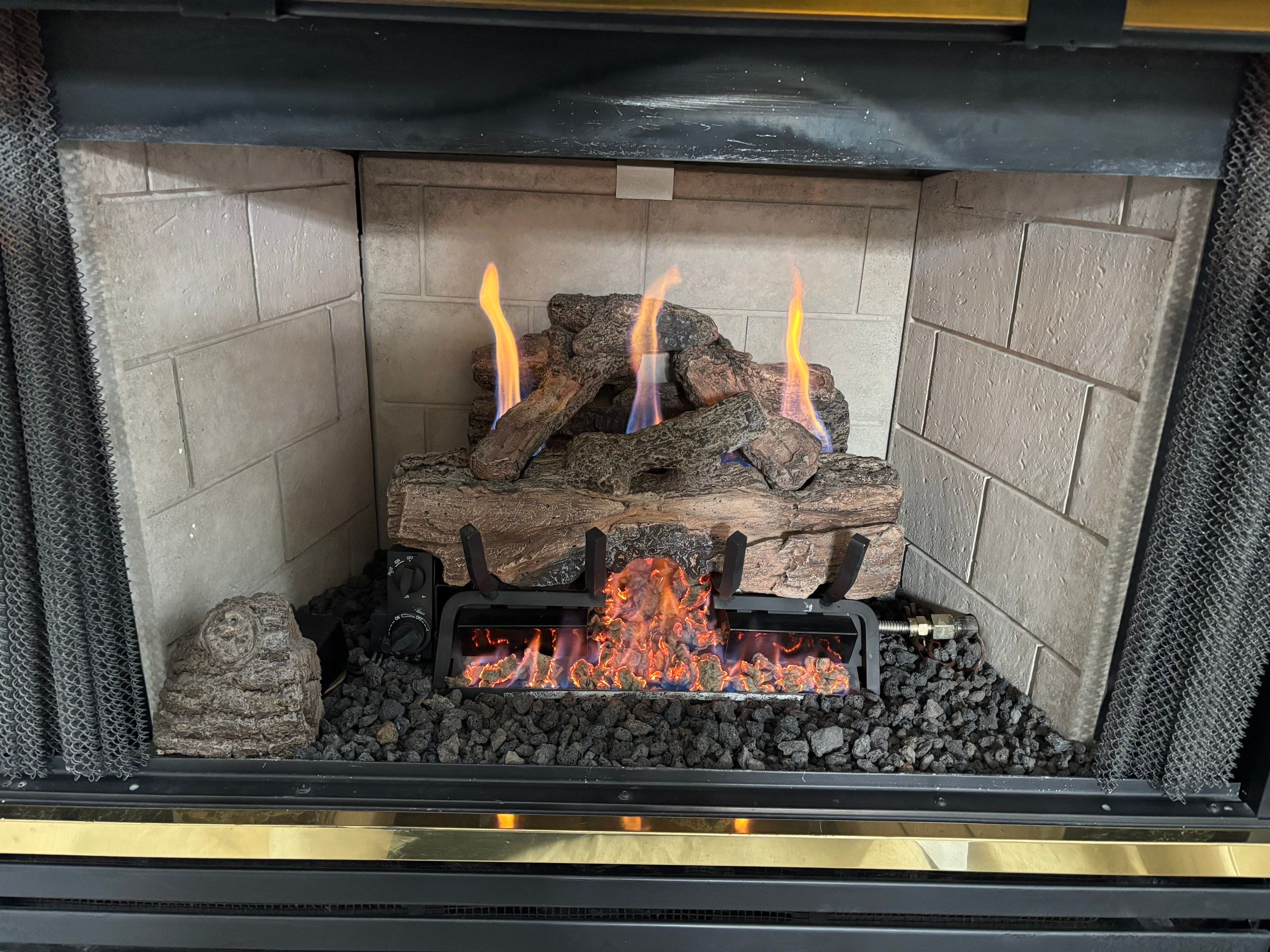 Gas fireplace service in Suffolk by Premier Chimney and Roofing